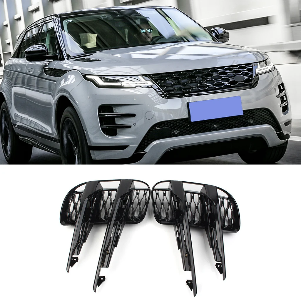 1 пара Черная решетка переднего бампера Для Land Rover Range Rover Evoque 2019 + Автомобильные аксессуары LR114729