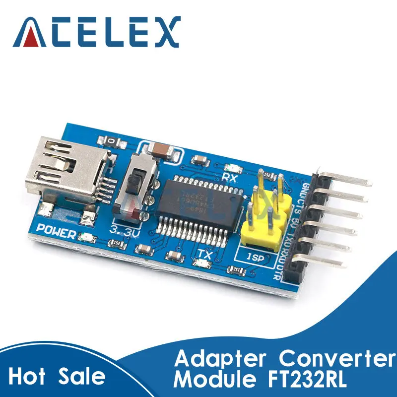 1 шт. Базовая Разделительная плата для arduino FTDI FT232RL USB-TTL Последовательный IC Адаптер Конвертер Модуль для arduino 3,3 В 5 В Переключатель FT232