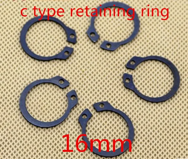 100 шт./лот m16 16 мм C тип стопорное кольцо, C тип стопорный зажим кольцевая шайба из легированной стали