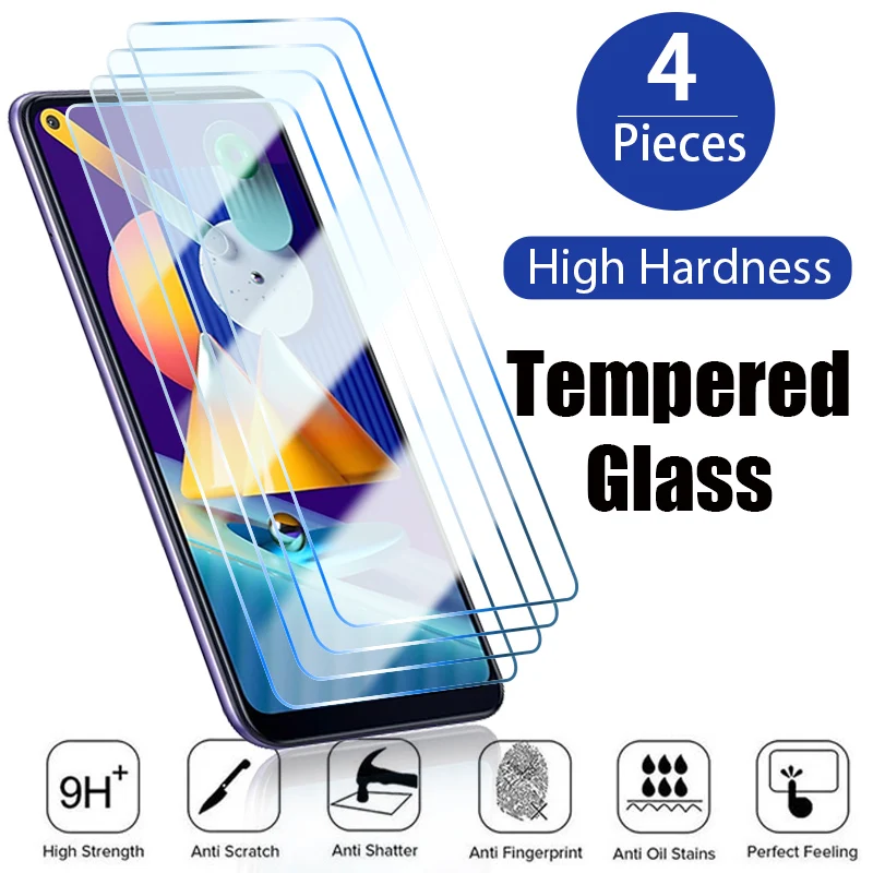4 шт. стекло для Samsung Galaxy A51 A71 A41 A31 A21s 5g A52 A42 защитная пленка для Samsung A70 A50 A40 A30 A12 A22 A13 стекло