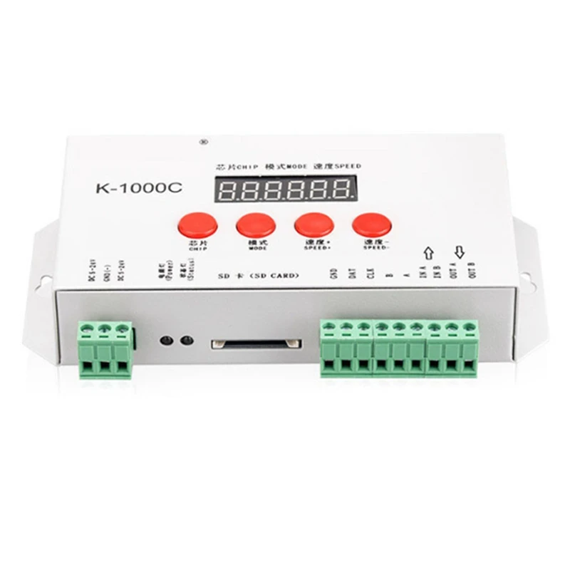 5X Контроллер K-1000C K1000C WS2812B WS2811 APA102 T1000S WS2813 Светодиодный программный контроллер с разрешением 2048 Пикселей DC5-24V
