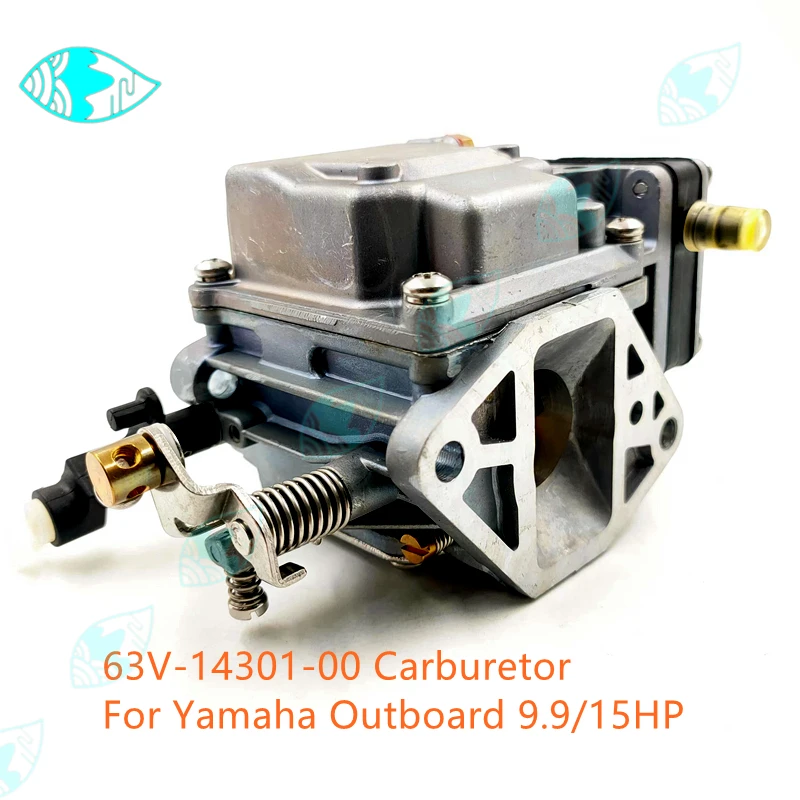 63V-14301 Карбюратор для Подвесного мотора Yamaha 2-тактный 9,9 л.с. 15 л.с. 63V-14301-00 63V-14301-10 Аксессуары для лодок