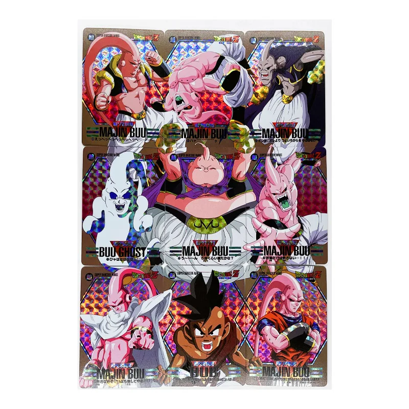 9 шт./компл. Dragon Ball Z GT Majin Buu Штрих-код Super Saiyan Heroes Боевая Карта Ultra Instinct Goku Vegeta Коллекция игровых Карточек