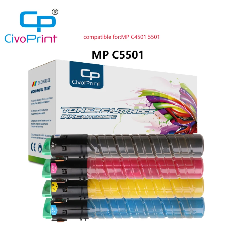 civoprint Совместимый MP C5501 C4501 mpc5501 mpc4501 тонер-картридж для копировального аппарата civoprint Для принтера Ricoh MP C4501 5501