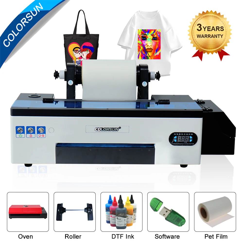Colorsun Dtf Принтер R1390 для печати футболок Принтер пленки с прямым переносом A3 Для толстовок с футболками A3 DTF Для Epson R1390