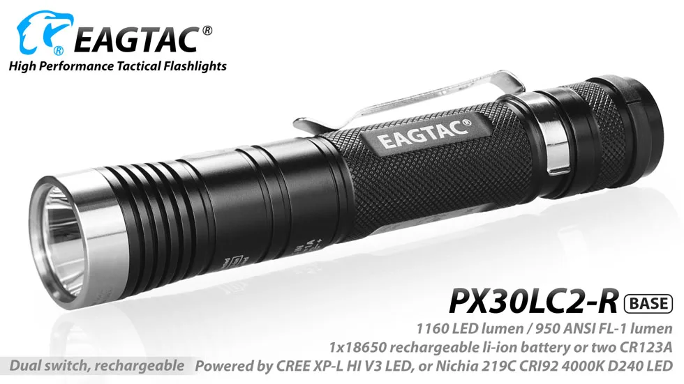 EAGTAC PX30LC2-R USB Перезаряжаемый светодиодный Фонарик XP-L HI Long Throw Nichia 219C CRI92 Фото Светильник Портативный Фонарик для Охоты