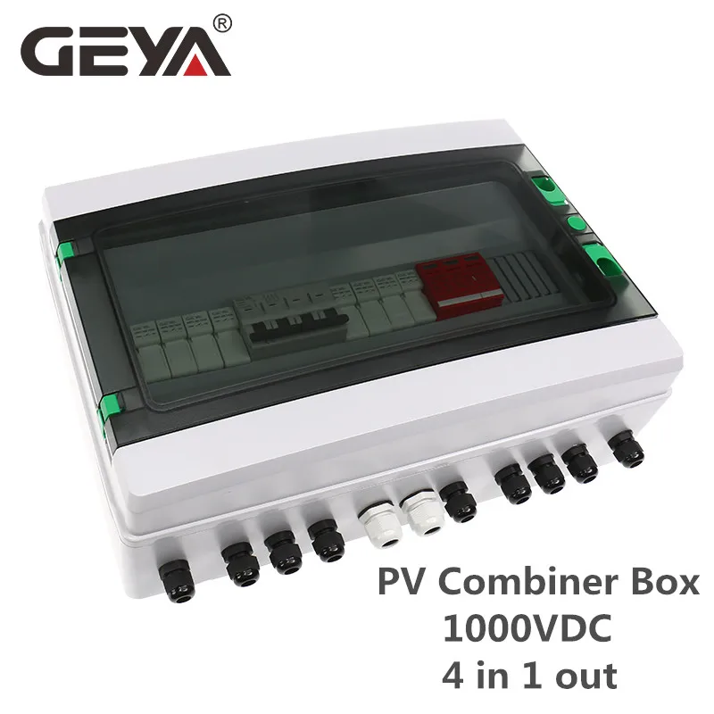 GEYA GYPV/4-1 1000VDC 4 входа 1 выход 4 строки для автономной Солнечной энергетической системы Фотоэлектрический массив Solar PV Combiner Box