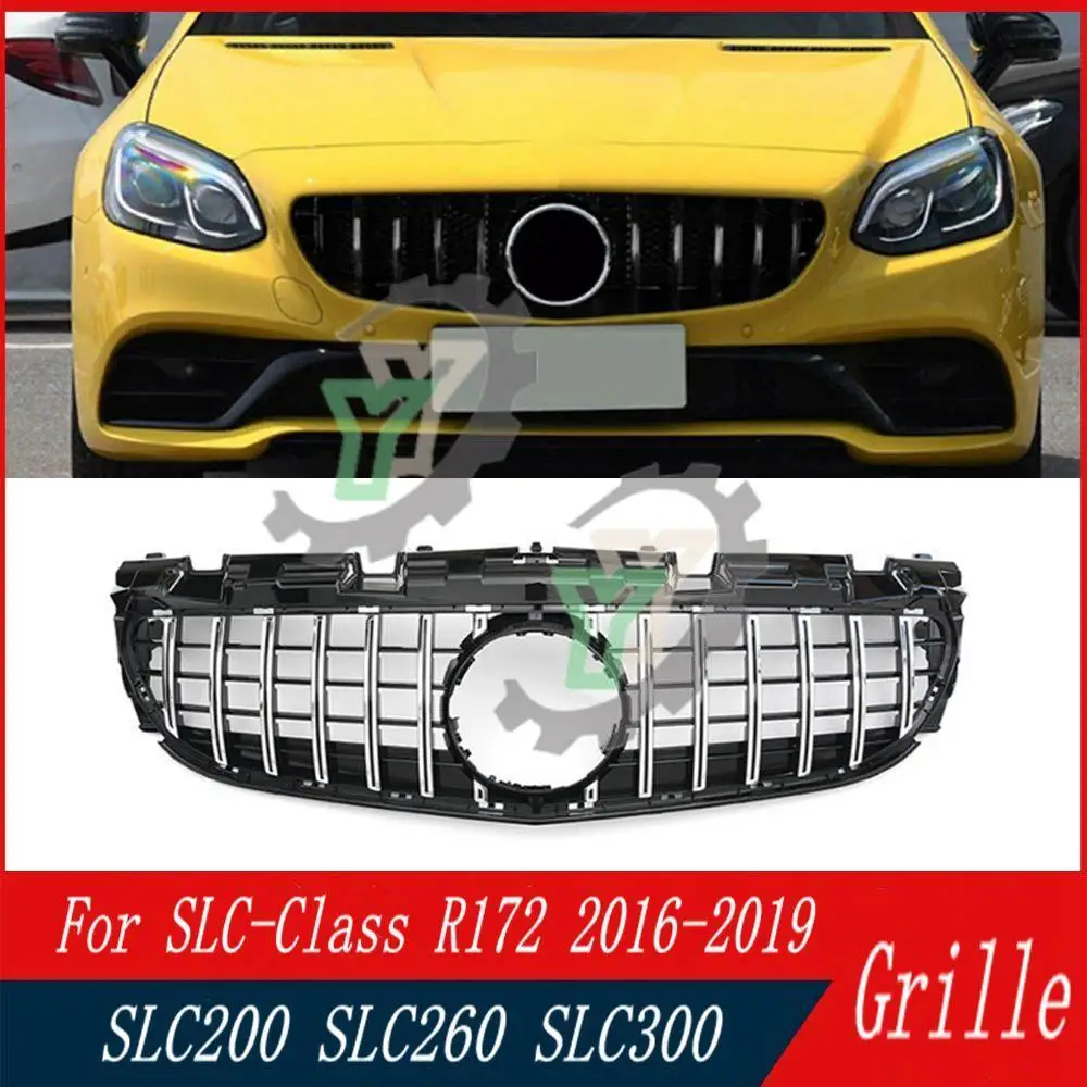 GT стиль Верхняя Решетка Переднего Бампера Гоночная Решетка Для Mercedes-Benz SLC-Class R172 SLC200 SLK250 SLC260 SLC300 2016 2017 2018 2019