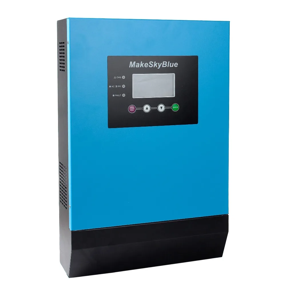 MakeSkyBlue 5 кВА Гибридный MPPT Солнечный инвертор 48 В постоянного тока До 230 В переменного 60A Зарядное устройство Макс 3000 Вт Фотоэлектрический вход