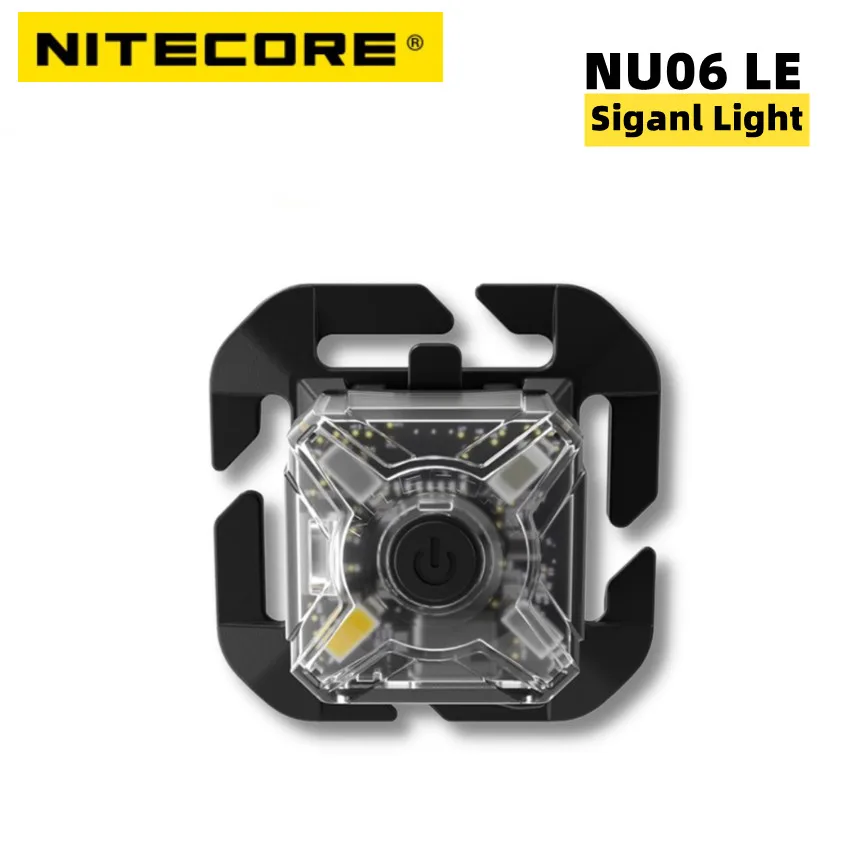 NITECORE NU06 LE USB-C Перезаряжаемая лампа Siganl Light для правоохранительных органов, 9 режимов, 4 источника света, светодиодная фара, встроенный аккумулятор
