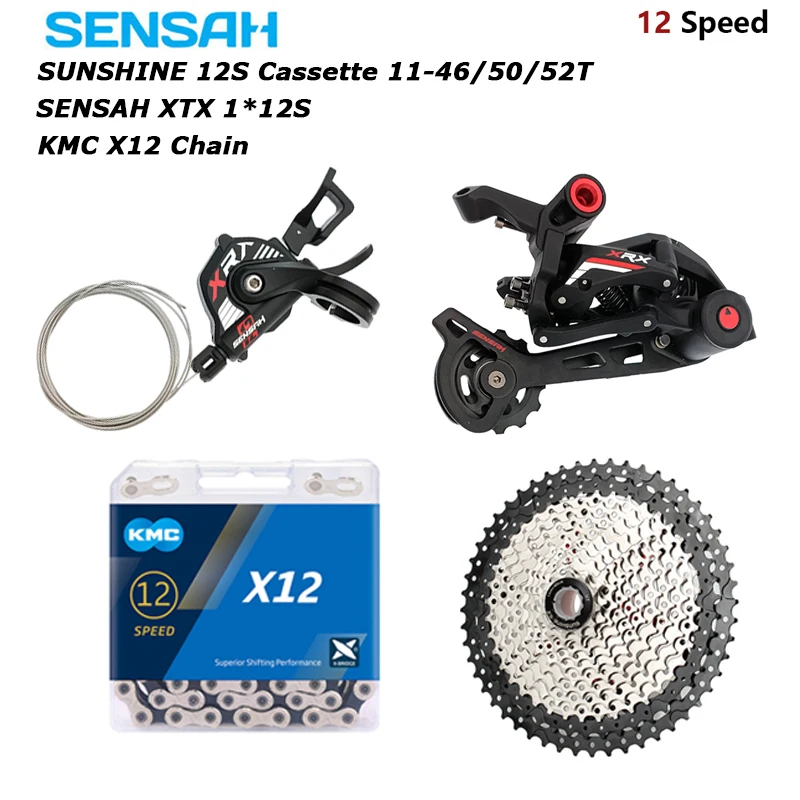 SENSAH XRX 1x12 Скоростной Горный велосипед Groupset с Цепью Переключения Передач 12V Кассета 46T 50T 52T для Горных Велосипедов DEORE M6100