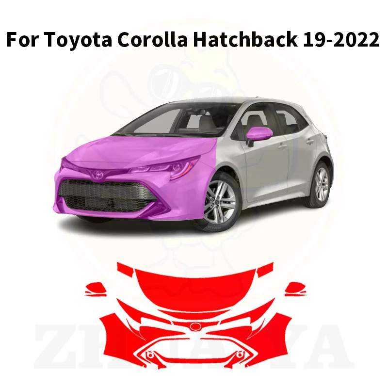 ZHUAIYA 7,5 Толстая Предварительно Вырезанная Краска Для Автозащитной Пленки Прозрачный Бюстгальтер PPF Decal Kit Для Хэтчбека Toyota Corolla 19-2022