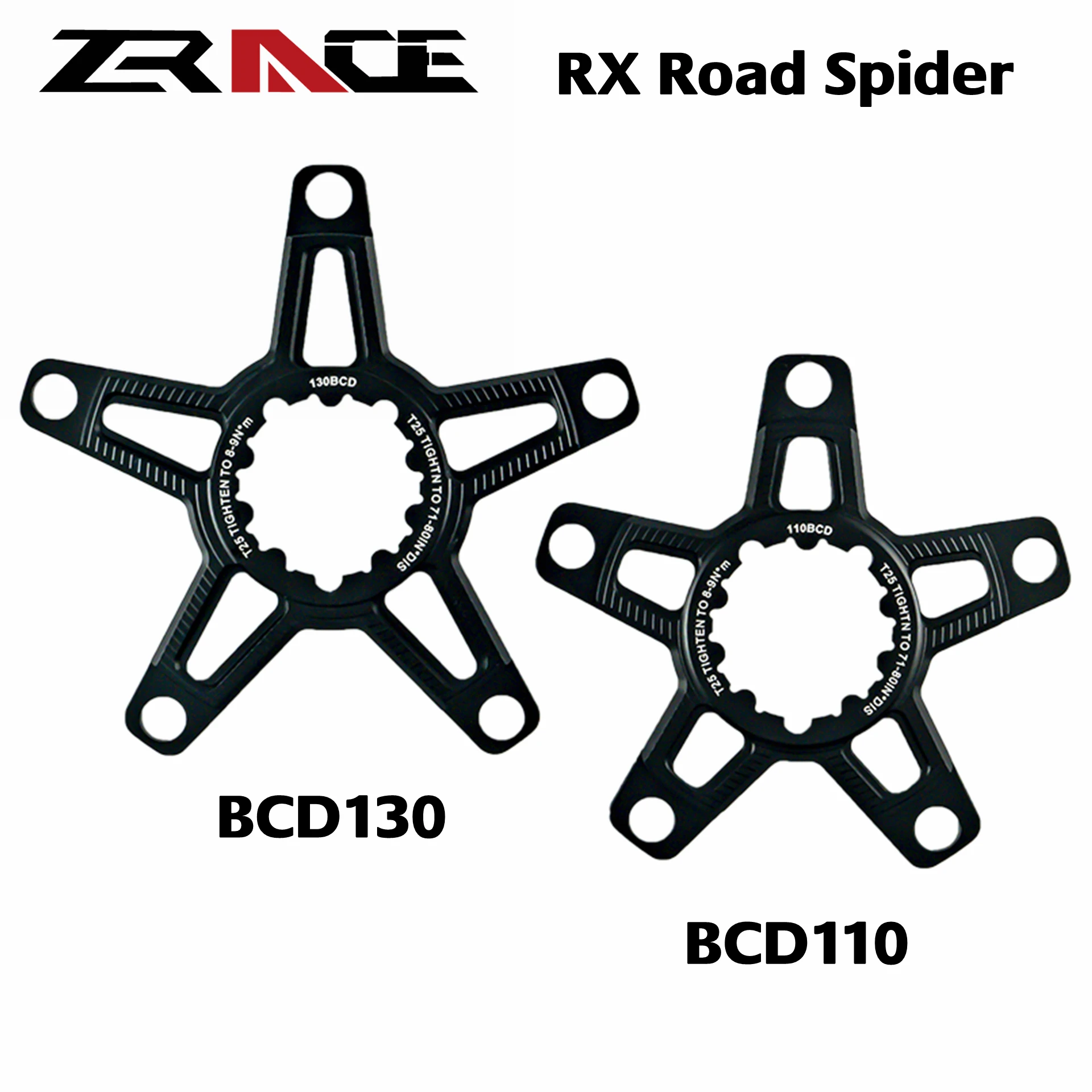 ZRACE RX Road с прямым креплением Spider для рукоятки GXP с 3 винтами, рукоятка GXP с прямым креплением к цепным кольцам BCD110/BCD130 с 5 болтами
