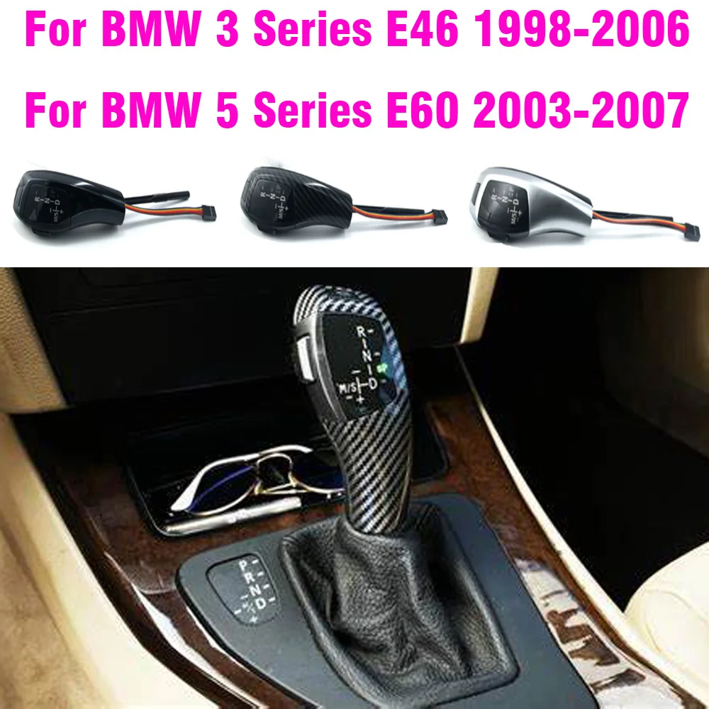 Автозапчасти Электронная светодиодная головка переключения передач Модифицированный рычаг переключения передач для BMW 3 серии E46 1998-2006 5 серий E60 E61 2003-2007