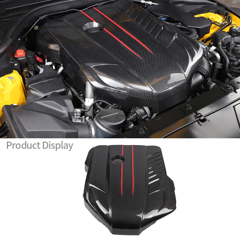 Автоматическая Замена крышки двигателя, Внутренняя отделка капота, Защитная панель, Автомобильные аксессуары из настоящего углеродного волокна Для Toyota Supra A90 2019-22