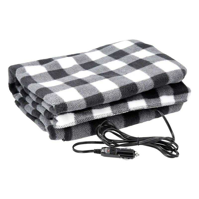 Автомобильное электрическое одеяло 12V Мягкое флисовое теплое одеяло для грузовика RV Travel Trip Автомобильная грелка