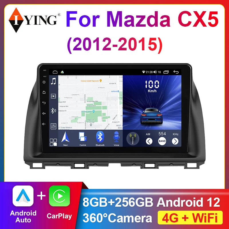 Автомобильный Android-экран Для Mazda CX5 2012 2013 2014 2015 Автомобильный Мультимедийный Плеер С Задним Передним Левым И Правым 360 Панорамными Аксессуарами
