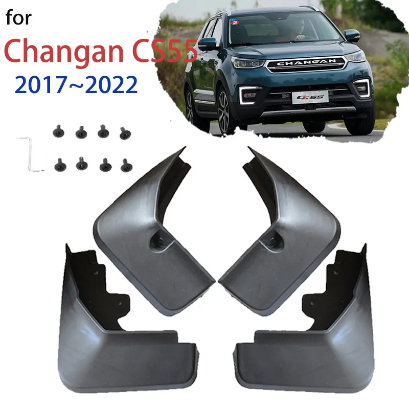 Автомобильный Брызговик для Changan CS55 EV 2017 ~ 2022 CS55 Plus II, Брызговик Переднего Заднего Колеса, Крыло, Брызговики, Автоаксессуары