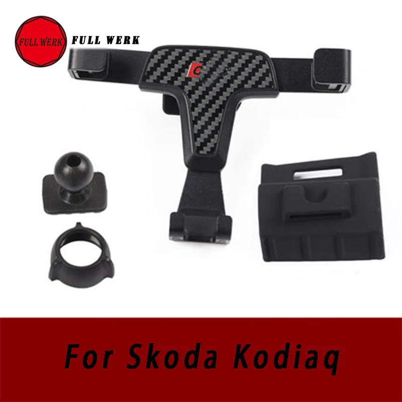 Автомобильный датчик силы тяжести ABS, держатель телефона, кронштейн для Skoda Kodiaq Karoq, аксессуары для интерьера