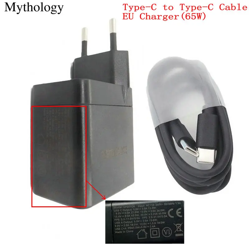 Адаптер питания для Doogee S89 Pro 65 Вт Быстрое зарядное устройство Type C-кабель Type C Для быстрой зарядки аксессуаров для мобильных телефонов