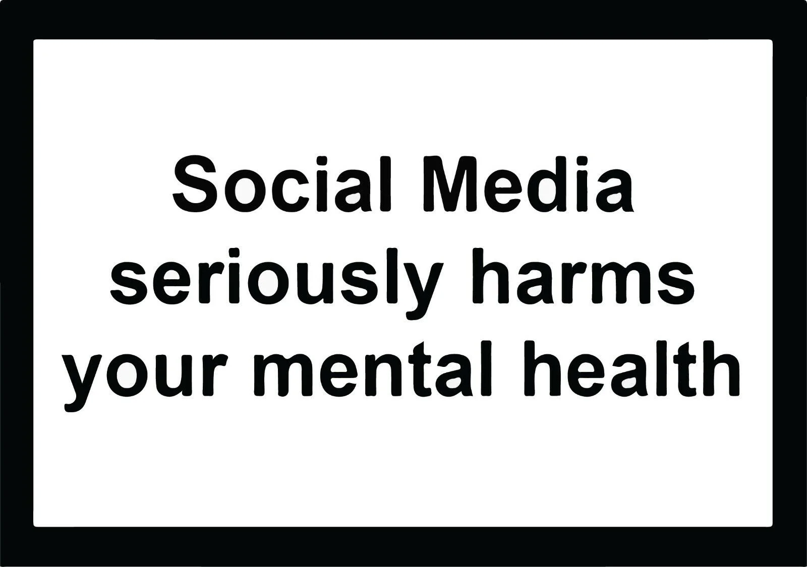 Виниловая наклейка для социальных сетей Instagram Twitter Серьезно вредит вашему психическому здоровью