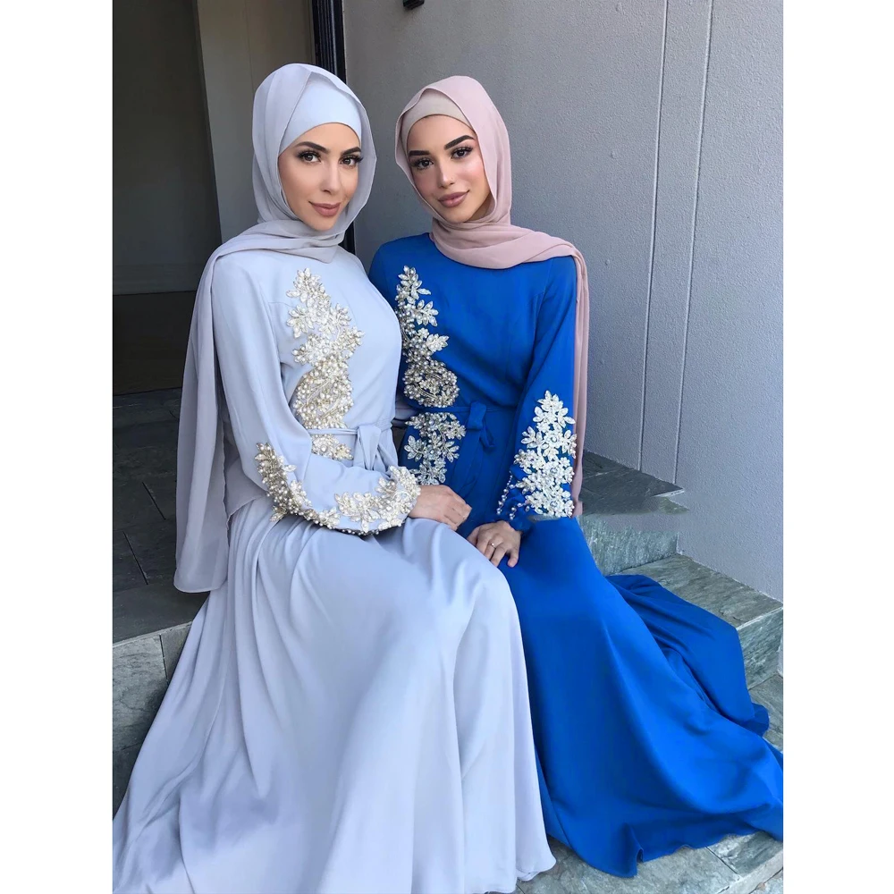 Винтажная вышивка Абая, Женское Вечернее платье в Дубае, Турция, Мусульманский Кафтан, Исламская одежда, Женский мусульманский халат, платье-кафтан, Vestidos