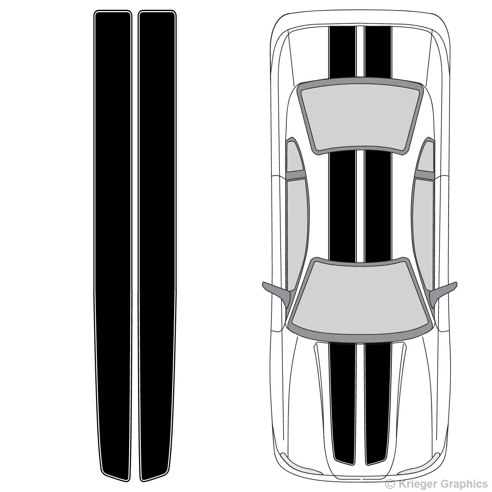 Для 1 комплекта 1 комплект универсальных виниловых полос EZ Rally Racing с контуром для любого стиля автомобиля или грузовика