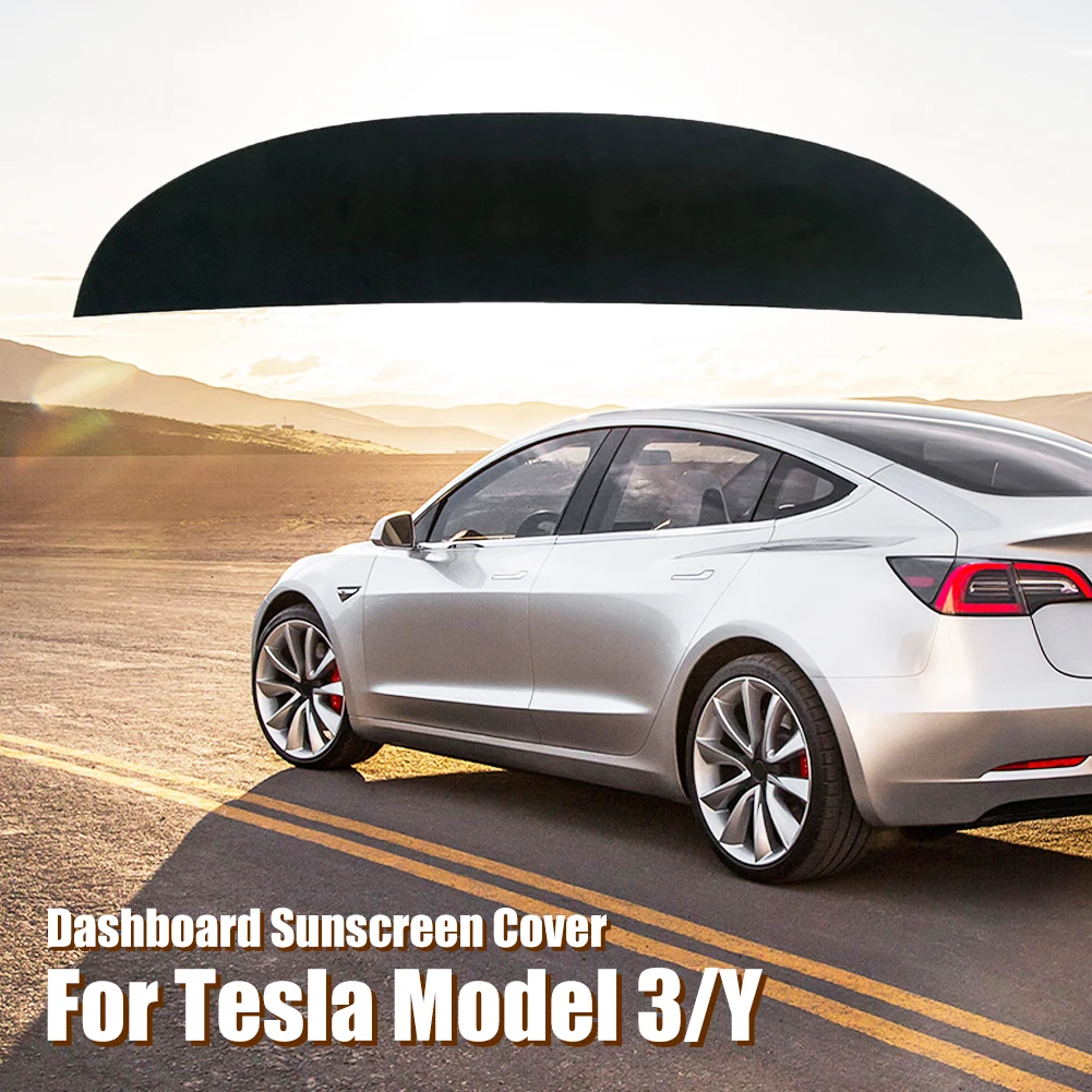 Для Tesla Model 3/Y 17-23, крышка приборной панели, Замшевая защита от солнца, накладка на приборную панель, защита от солнца, аксессуары для интерьера