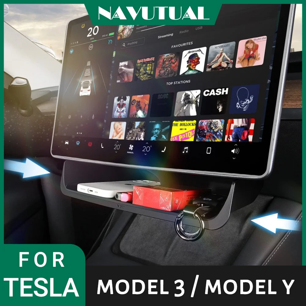 Для Tesla Model Y Модель 3 Под экраном Органайзер для хранения Лоток Центральная консоль коробка Аксессуары для интерьера (обновление)