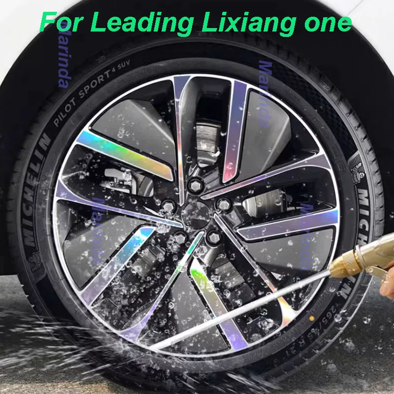 для ведущих ИДЕАЛЬНЫЕ наклейки на ступицу колеса автомобиля LiXiang One, лазерный цветной декоративный чехол для защиты от царапин, износостойкость, внешние аксессуары
