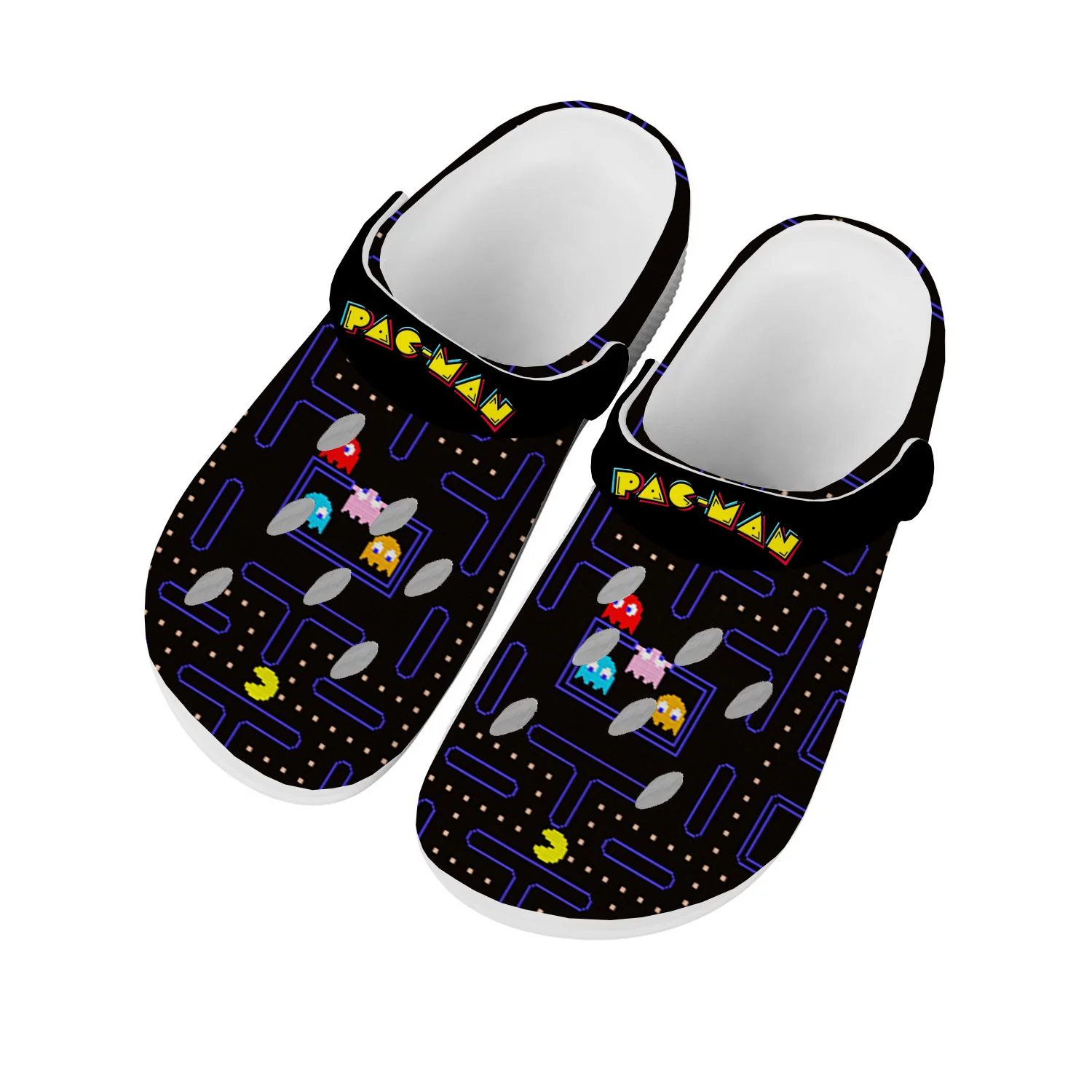 Домашние Сабо Pac-Mans Pacmans С мультяшной игрой Для Мужчин И женщин, Подростковая модная водонепроницаемая обувь, Садовые Пляжные тапочки с отверстиями, сандалии