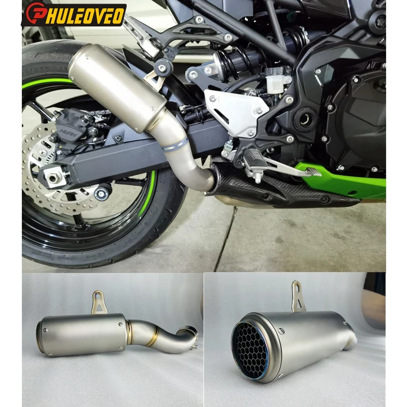 Индивидуальный Титановый сплав для Kawasaki Z900 2012-2021 Мотоцикл Выхлопной Глушитель Соединительная Труба Без Застежки Глушитель Выхлопной трубы для Z900 Moto
