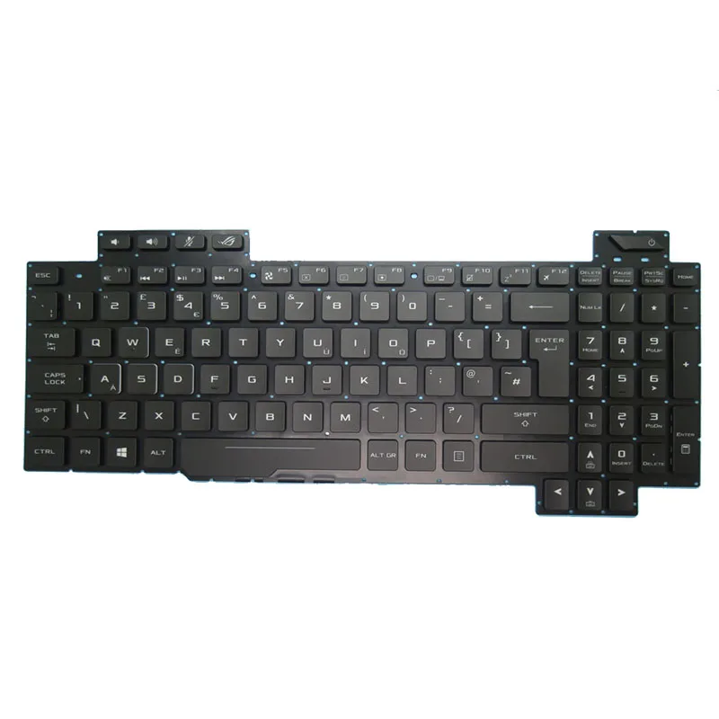 Клавиатура для ноутбука с подсветкой ASUS For ROG Strix Scar GL503 GL503VS Turkish TR/Великобритания UK V170162AK1