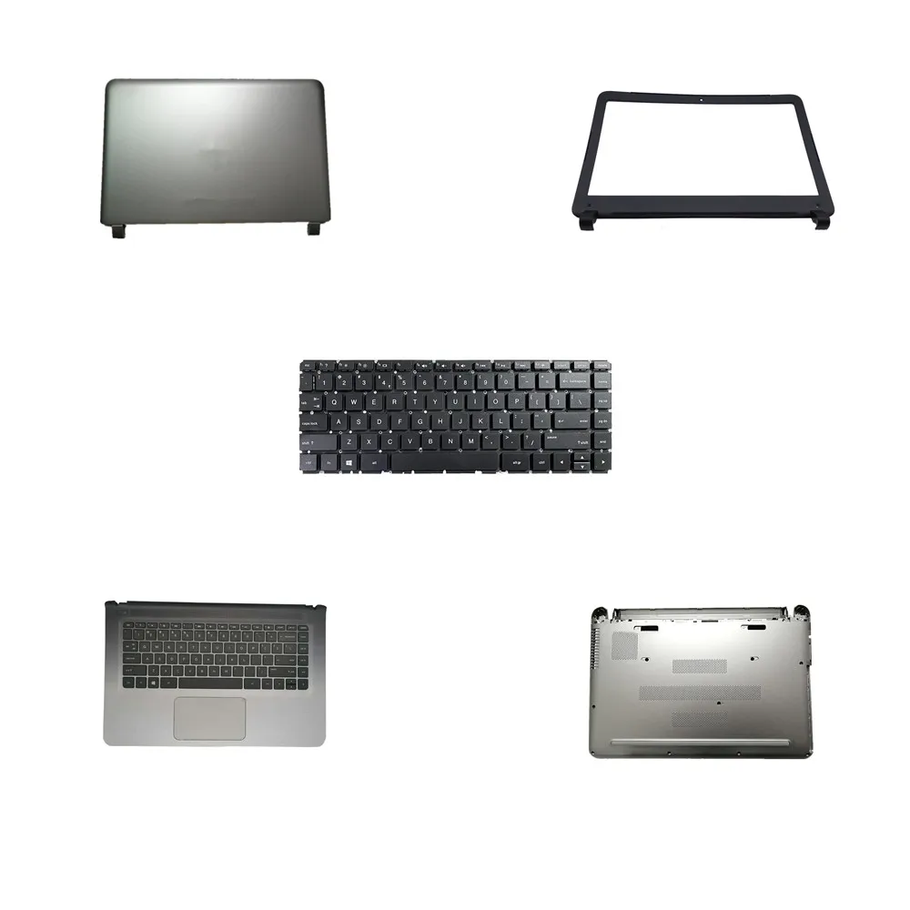 Клавиатура ноутбука Верхний регистр Верхняя задняя крышка ЖК-дисплея Нижняя крышка корпуса для HP 250 G4 Черный США