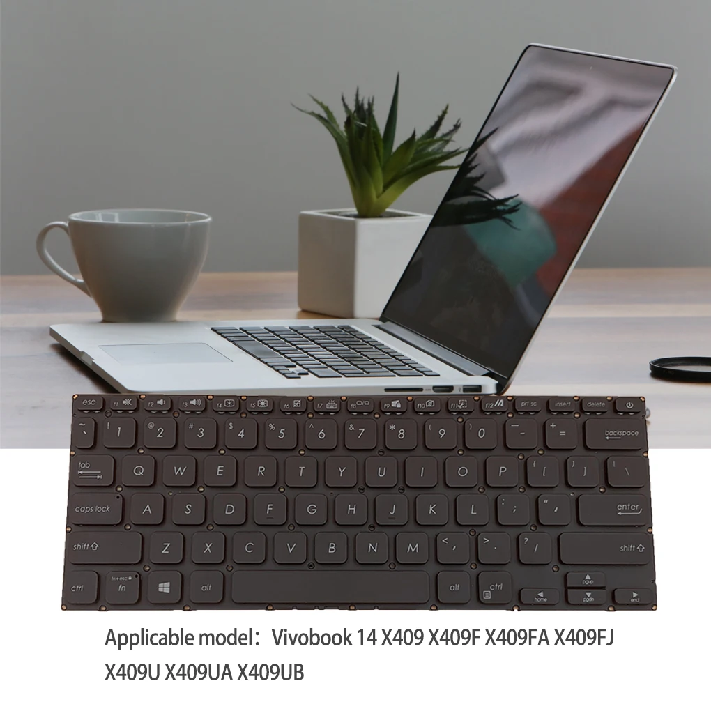 Клавиатуры с плавным набором текста, клавиатура с подсветкой для домашнего использования, запчасти для ноутбуков, Защита от скольжения, Замена рамки для ASUS VivoBook X409