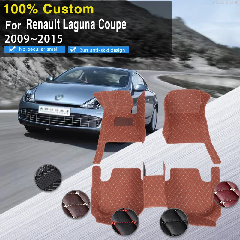Коврики для Renault Laguna Coupé X91 2009 ~ 2015 Водонепроницаемый ковер Автомобильные коврики Bodenmatten Alfombrillas Para Autos Автомобильные аксессуары