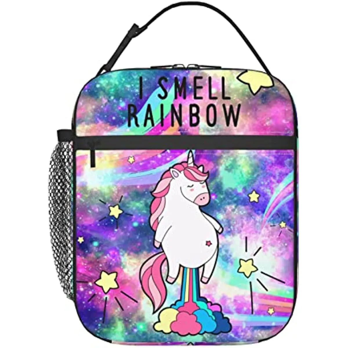Ланч-бокс Unicorn Smile Rainbow, изолированные сумки для ланча, сумка-холодильник на молнии, сумка-тоут для подростков, девочек, мальчиков, мужчин, женщин, Офис