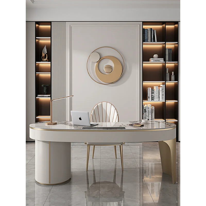 Легкий роскошный стол для консультаций, современный простой стол 160 см, цвет: белый Лиши