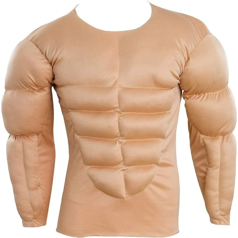 Летняя мужская футболка с реалистичным оттенком кожи, костюм для костюма, может показывать мужскую рубашку с мышцами, одежда