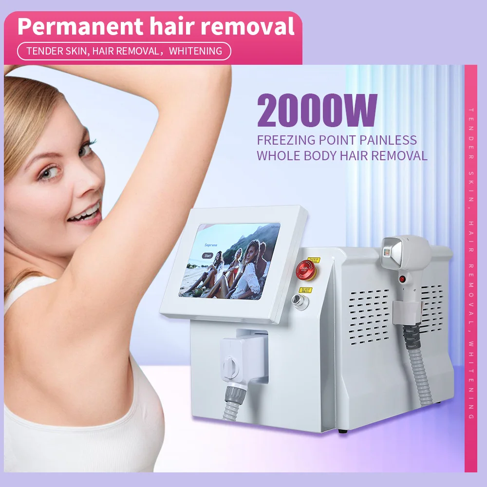 Машина для удаления волос диодным лазером 808nm 755 1064 Alexandrit Безболезненный перманентный эпилятор для лица и тела