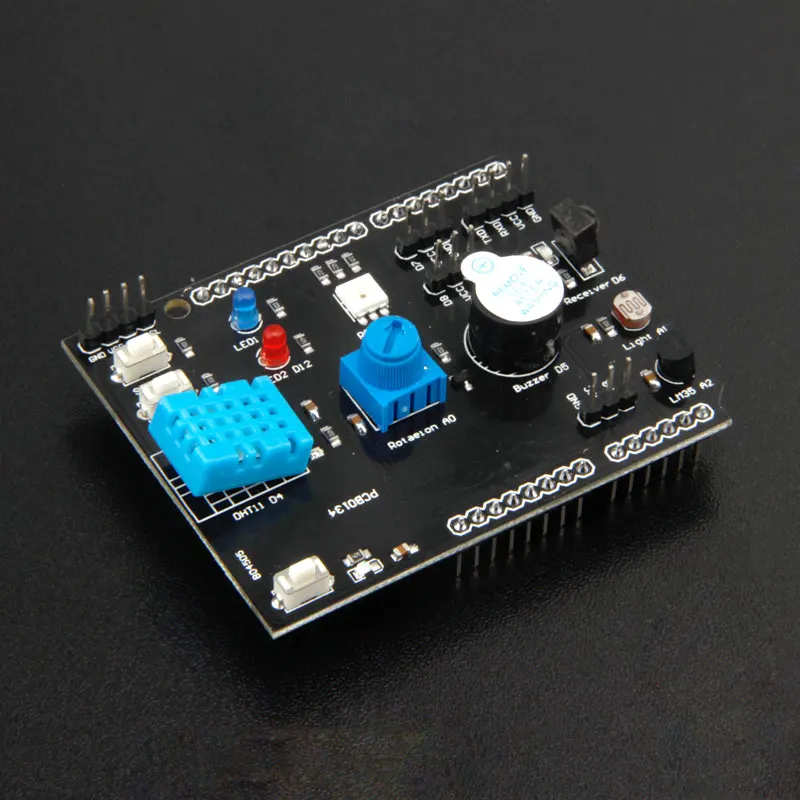 Многофункциональная плата расширения DHT11 LM35 Температура Влажность для Arduino UNO RGB LED ИК приемник Датчик звукового сигнала