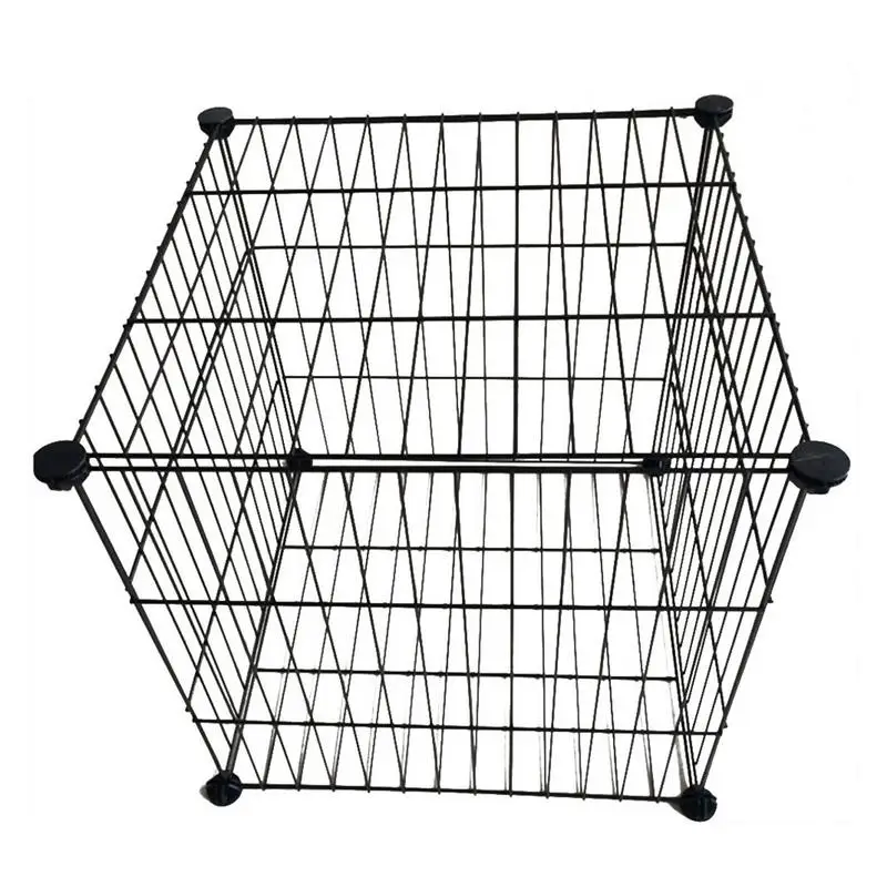 Многофункциональная сетка из черного металла 35x35 см, комбинированное хранилище, шкаф-куб 