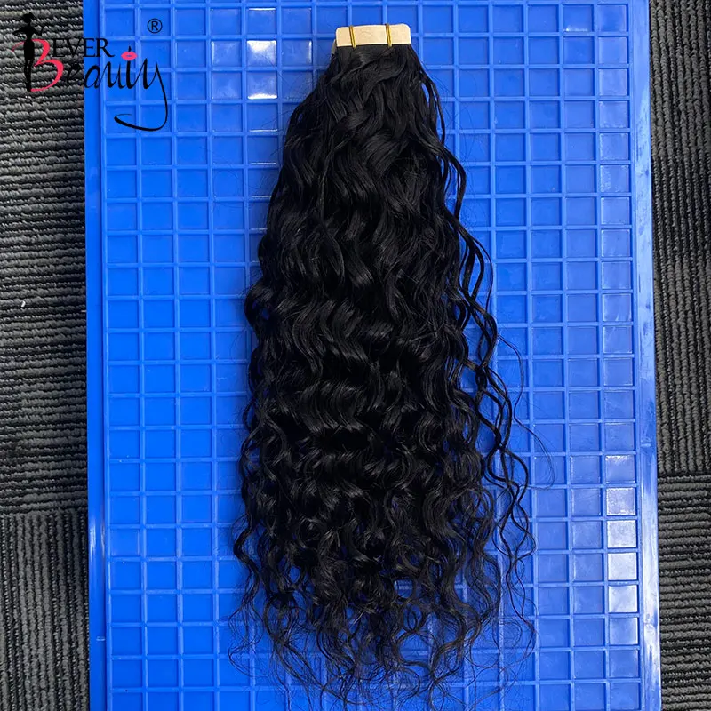 Натуральная Водная Волнистая лента для наращивания человеческих волос Для чернокожих женщин Бразильские Объемные Девственные волосы Microlink Hair Ever Beauty