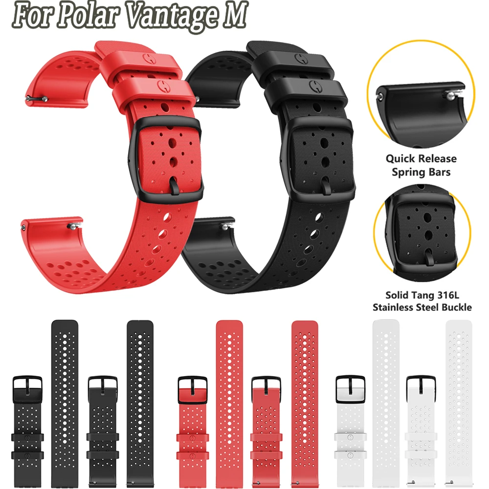 Новейший Силиконовый спортивный ремешок для часов Polar Vantage M, сменный браслет, ремешок для смарт-часов, дышащие браслеты Correa Easyfit