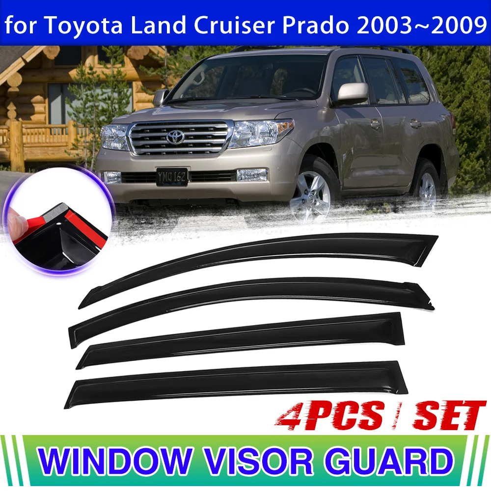 Оконный Козырек для Toyota Land Cruiser Prado 120 J120 FJ120 LC120 Lexus GX470 2003 ~ 2009 Вентиляционный Тент, Защита От Дождя, Аксессуары