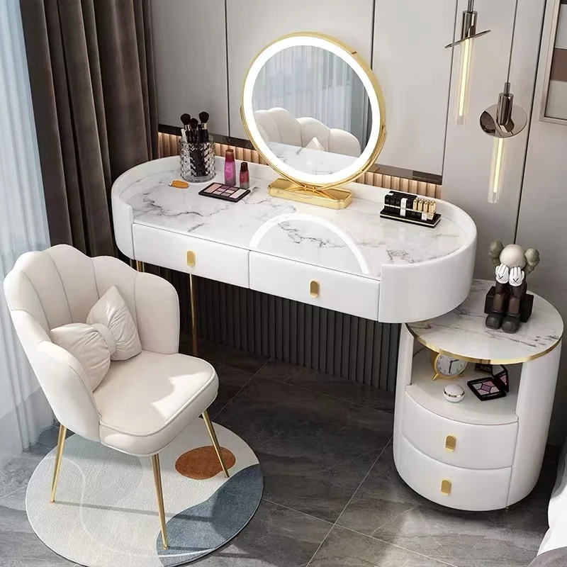 Оптовая продажа мебели для спальни в Скандинавском Роскошном стиле, Деревянный Комод для Макияжа, Туалетный столик с зеркалом