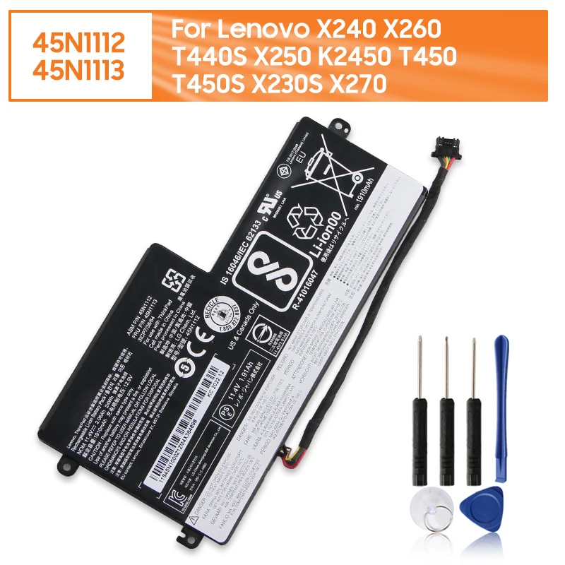 Оригинальная Сменная Батарея 45N1112 45N1113 Для Lenovo ThinkPad X240 X260 T440S X250 K2450 T450 T450S T470P T460P L450 X230S