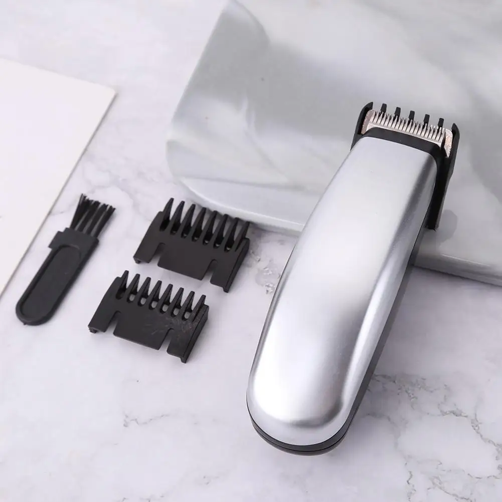 Перезаряжаемый Мужской Триммер для бритья волос с щеткой, набор режущих инструментов для парикмахерской