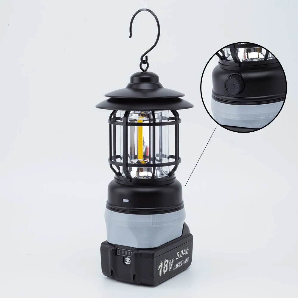 Портативный светильник для кемпинга на открытом воздухе, рабочий светильник, декоративный светильник для Makita X20V 18V, литий-ионный аккумулятор (батарейки в комплект не входят)