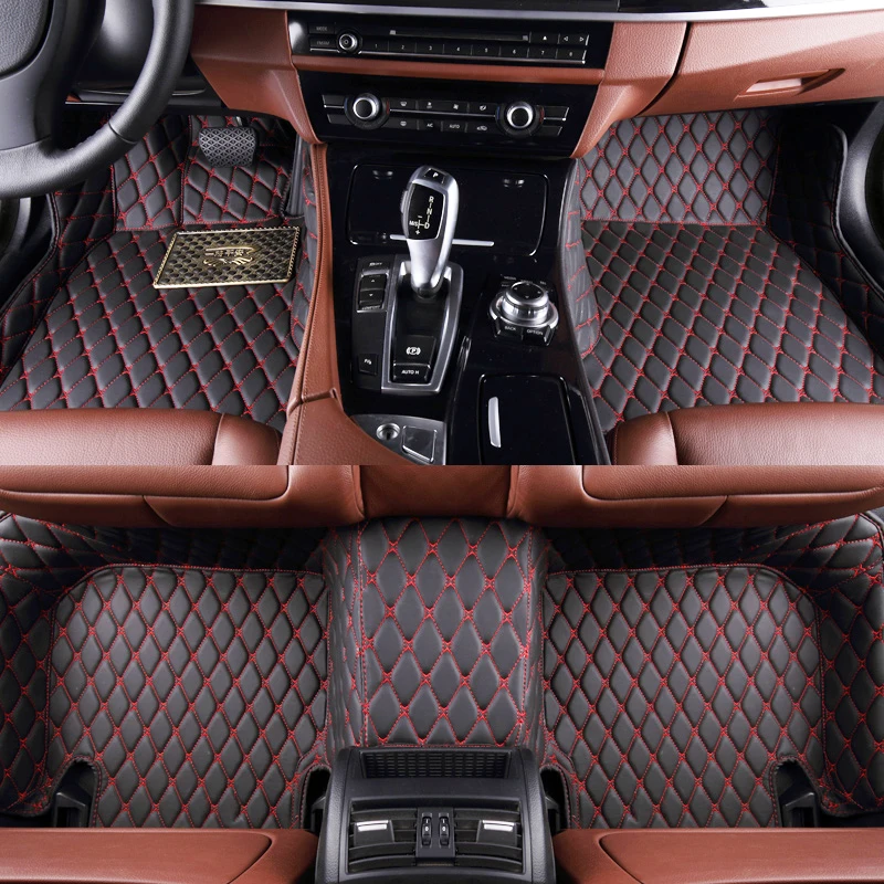Прочный изготовленный на Заказ кожаный автомобильный коврик для Mitsubishi Outlander 2001-2006 2007-2012-2021 Все автомобильные Аксессуары для Ковров Внутренняя часть